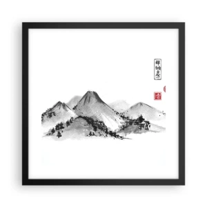 Poster in einem schwarzem Rahmen - Unendliche Fernen - 40x40 cm