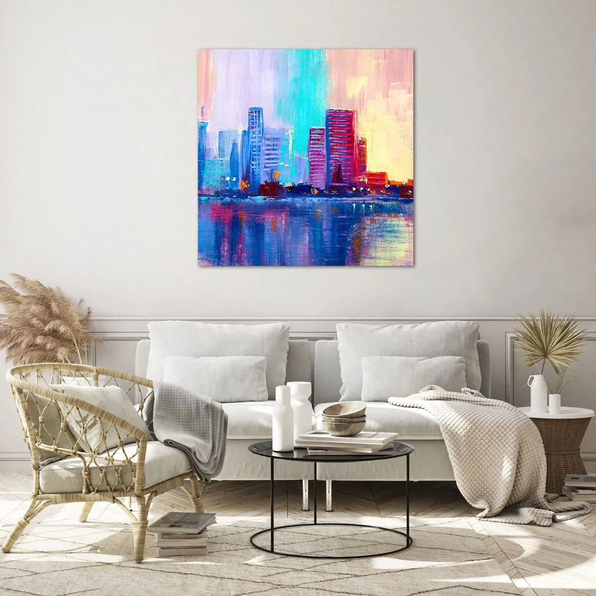 Glasbild - Bild auf glas - In Farben getaucht - 50x50 cm