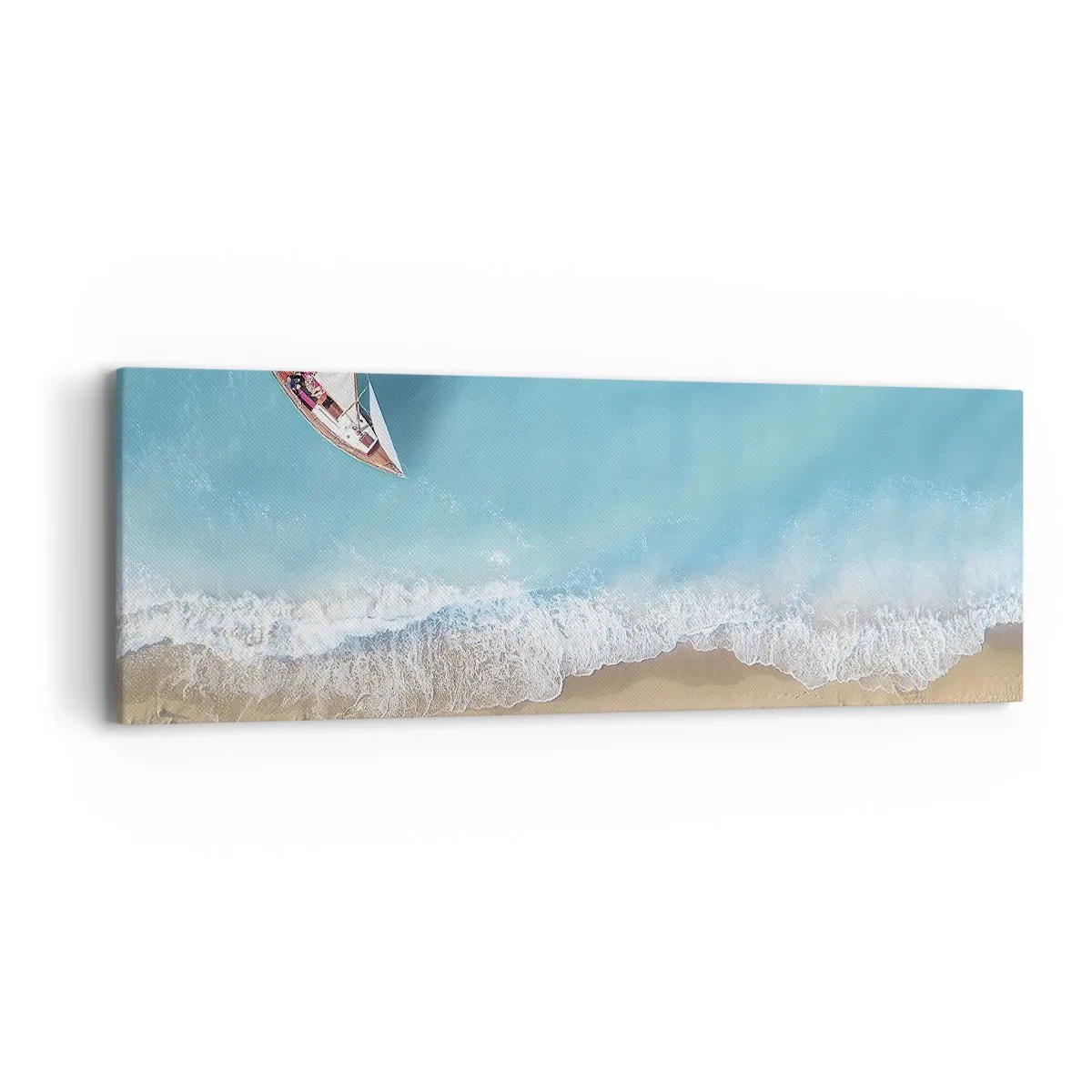 Bild auf Leinwand - Leinwandbild - An der Grenze von Blau und Gold - 90x30 cm