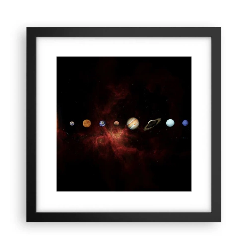 Poster in einem schwarzem Rahmen - Unsere Nachbarschaft - 30x30 cm