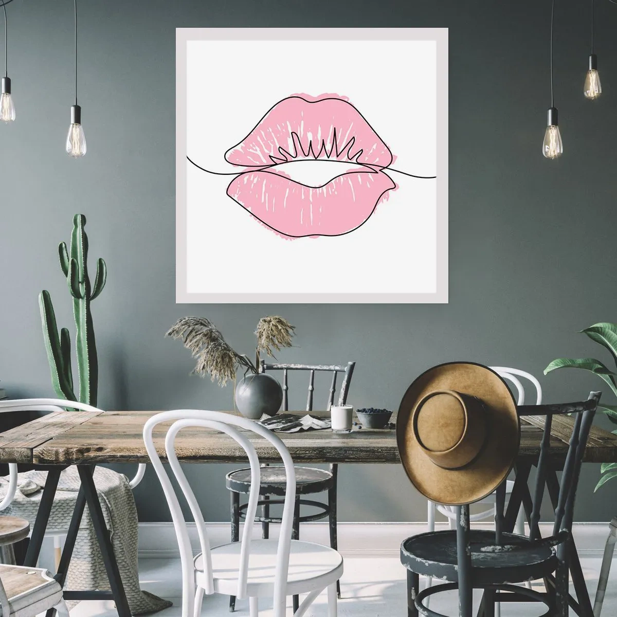Poster - Bereit zum Küssen? - 40x40 cm