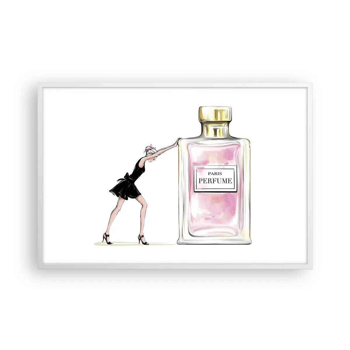 Poster in einem weißen Rahmen - Essenz der Weiblichkeit - 91x61 cm