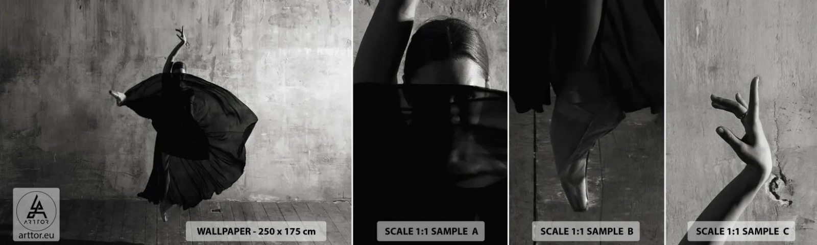 Fototapeten Muster Selbstklebend Deluxe Sticker - Leidenschaftlicher Gürtel - Ballerina, Tanzen, Ballett - 100x30 cm