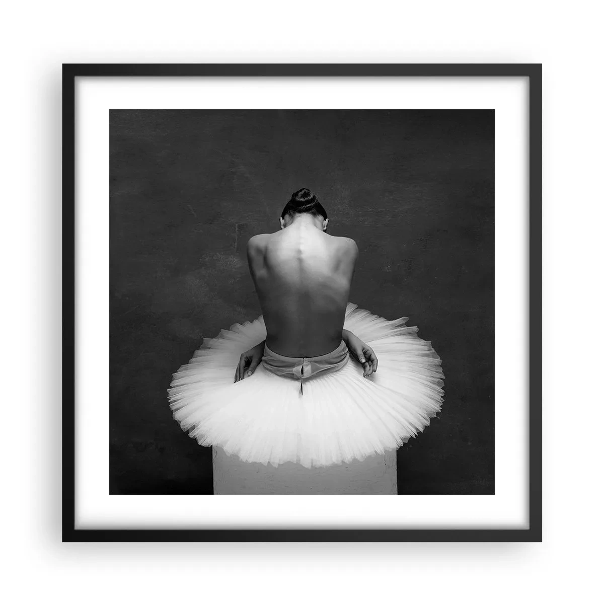 Poster in einem schwarzem Rahmen - Es blüht gerade - 50x50 cm