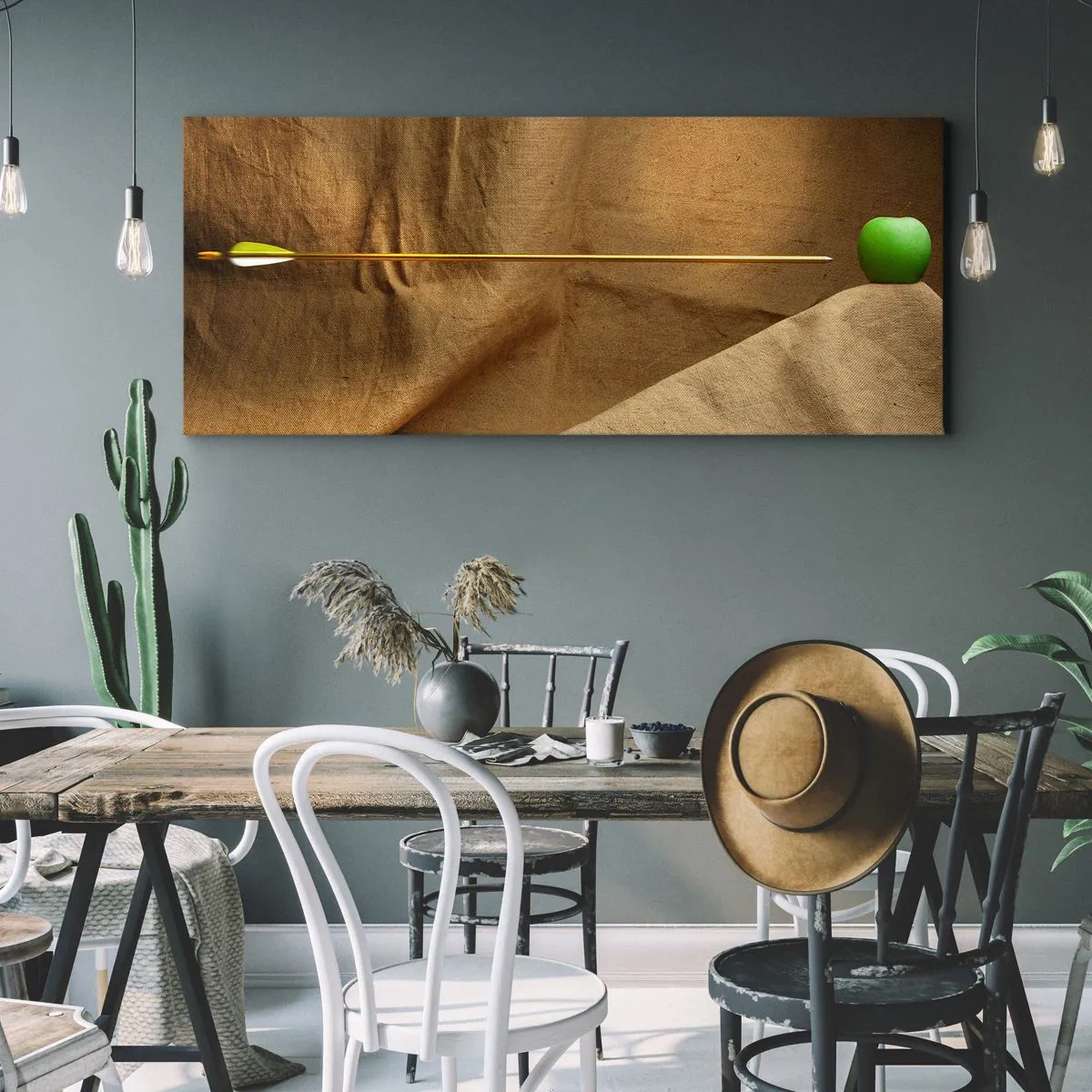 Bild auf Leinwand - Leinwandbild - Beschwöre den Geist von Wilhelm Tell - 90x30 cm