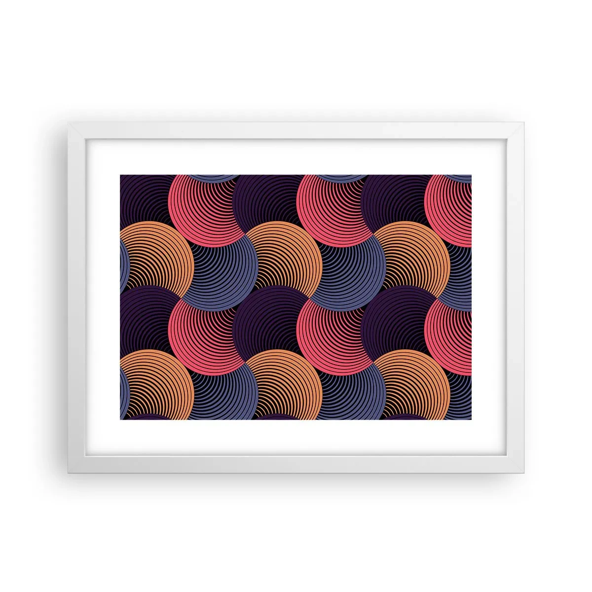 Poster in einem weißen Rahmen - Im kreisenden Rhythmus - 40x30 cm