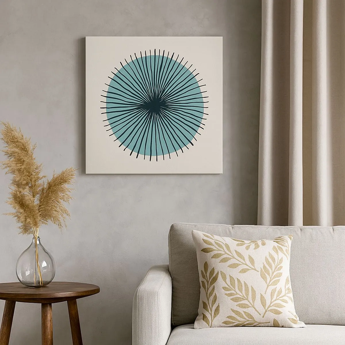 Bild auf Leinwand - Leinwandbild - Strahlend im Blau - 30x30 cm