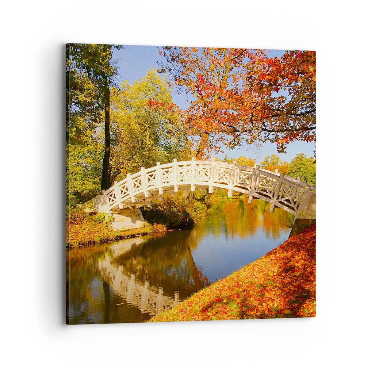 Bild auf Leinwand - Leinwandbild - Auf der weißen Seufzerbrücke - 70x70 cm