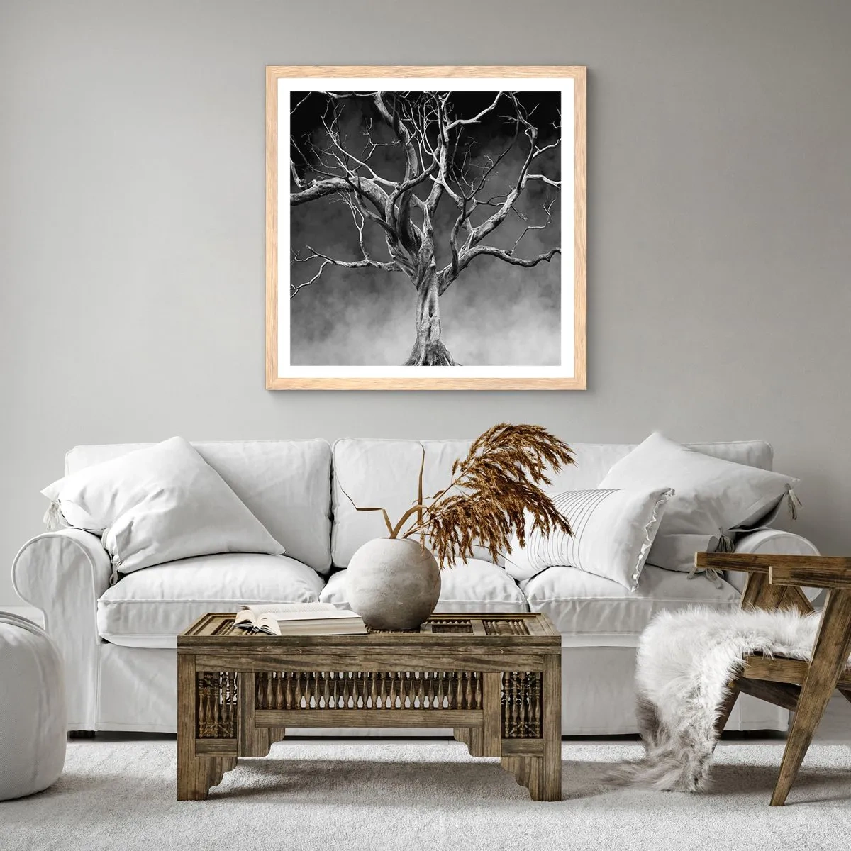 Poster in einem Rahmen aus heller Eiche - Ursprünglich und heilig - 50x50 cm