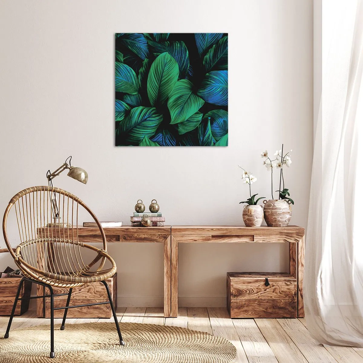 Bild auf Leinwand - Leinwandbild - In der grünen Menge - 40x40 cm