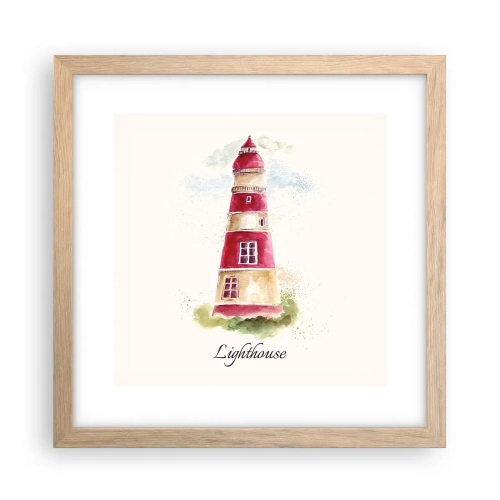 Poster in einem Rahmen aus heller Eiche - Das Wetter ringsum ist immer gut - 30x30 cm