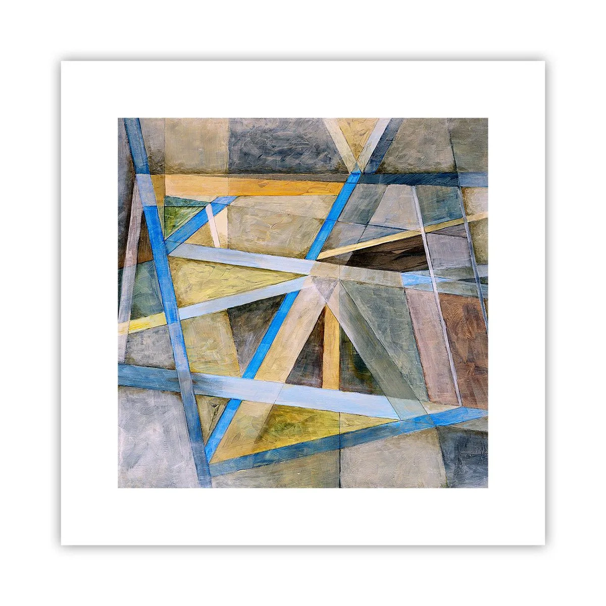 Poster - Gerade oder diagonal? - 30x30 cm