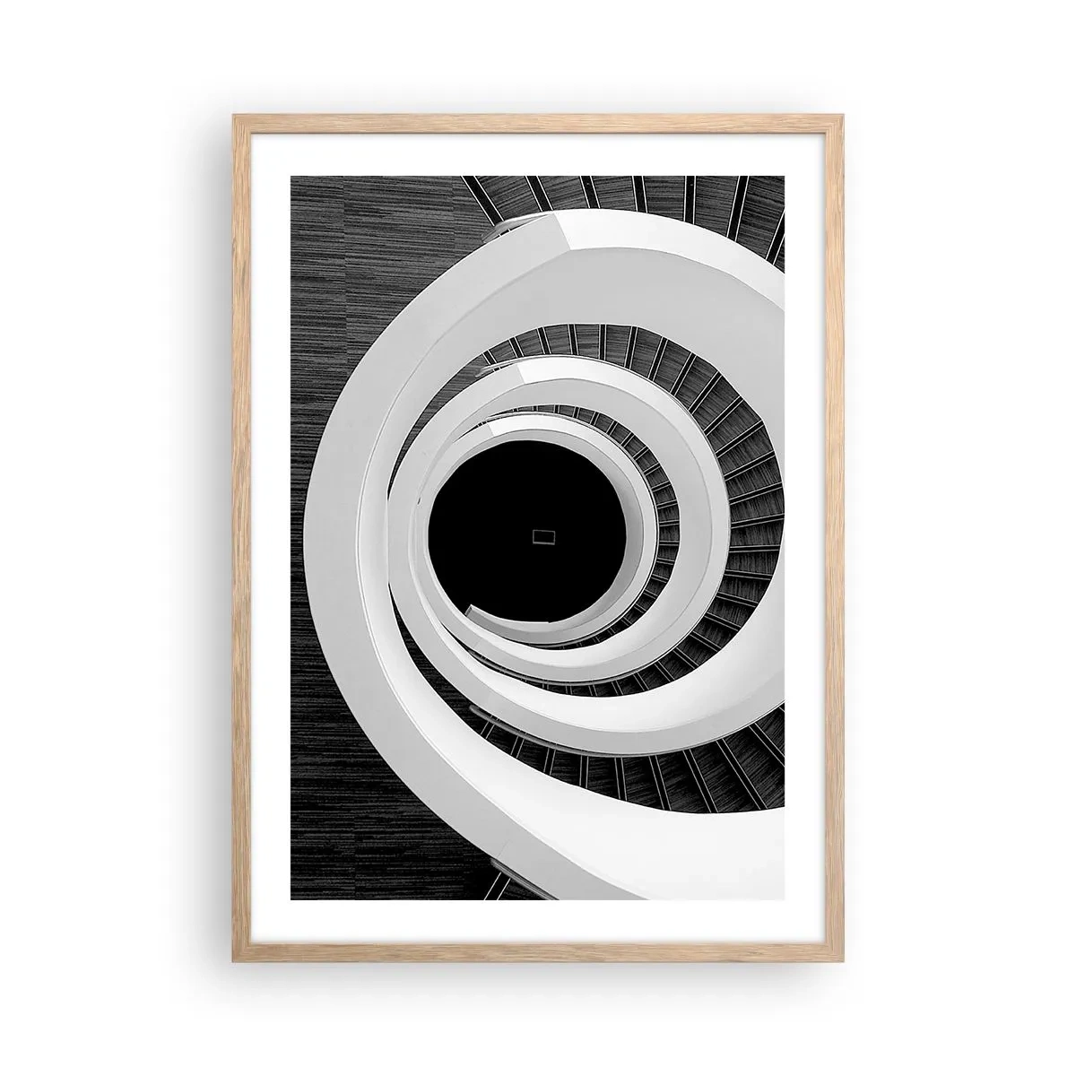 Poster in einem Rahmen aus heller Eiche - Zum Kern der Sache - 50x70 cm