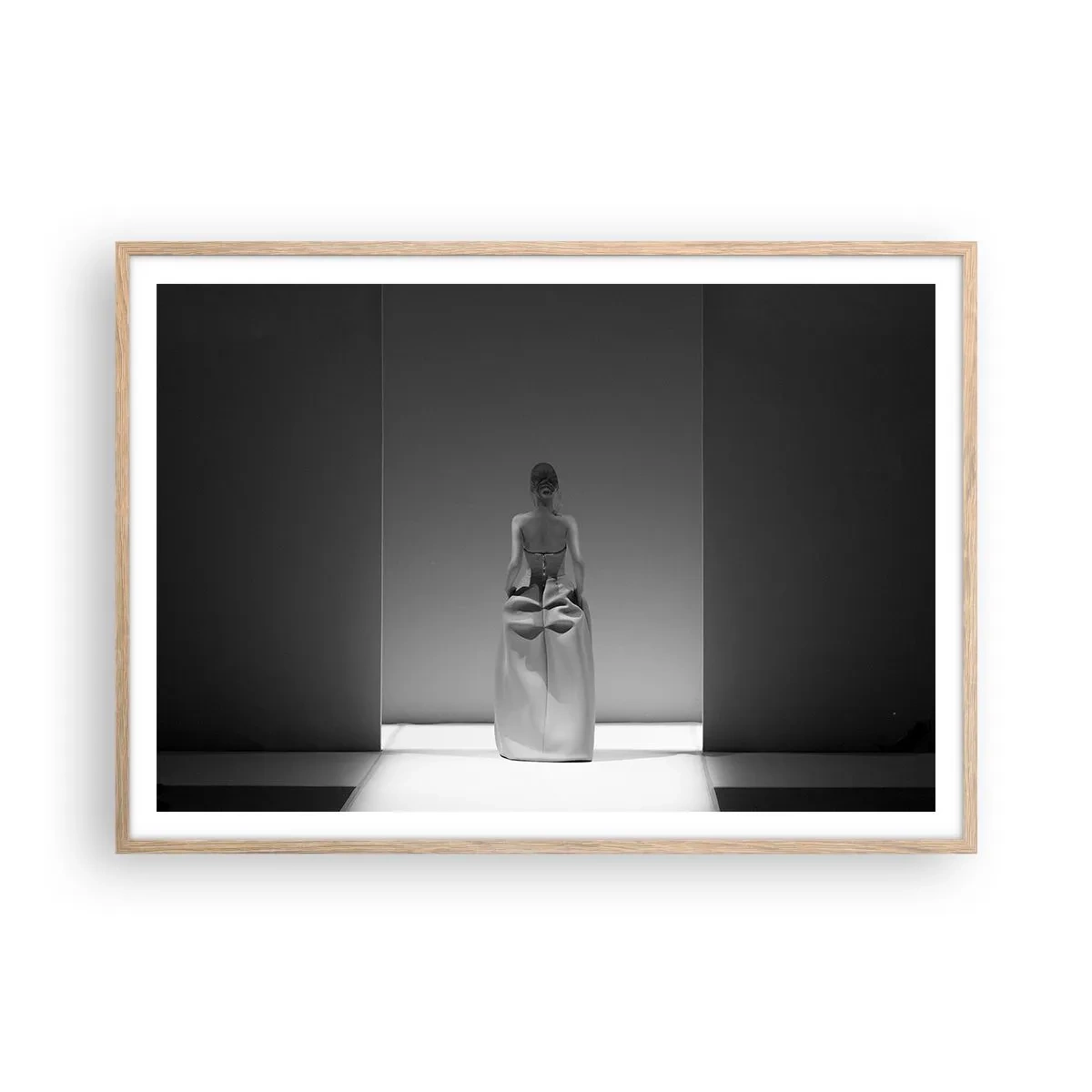 Poster in einem Rahmen aus heller Eiche - Raffinierte Einfachheit - 100x70 cm