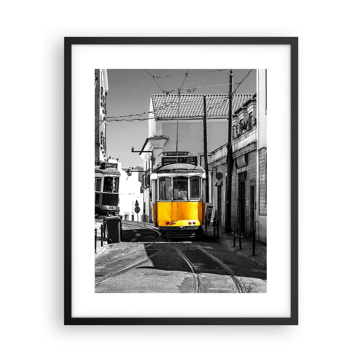 Poster in einem schwarzem Rahmen - Der Geist von Lissabon - 40x50 cm