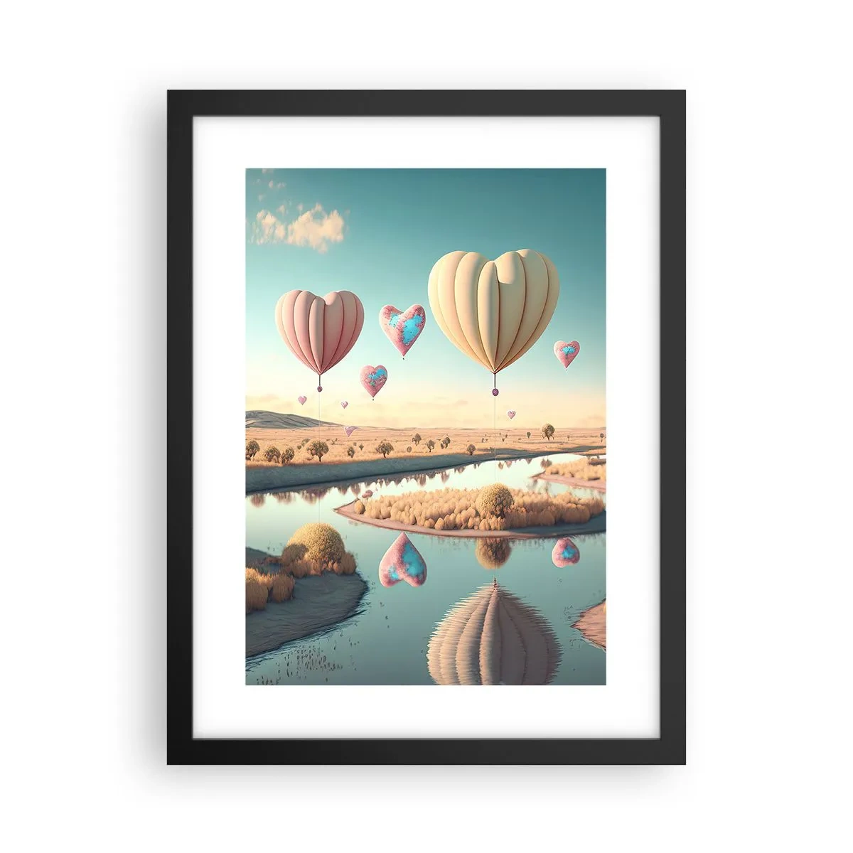 Poster in einem schwarzem Rahmen - Dank Liebe steigt man auf - 30x40 cm