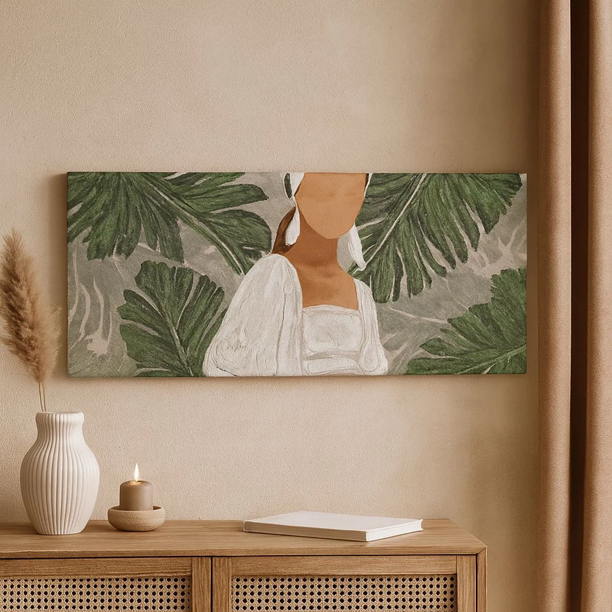 Bild auf Leinwand - Leinwandbild - Exotisches Porträt - 100x40 cm