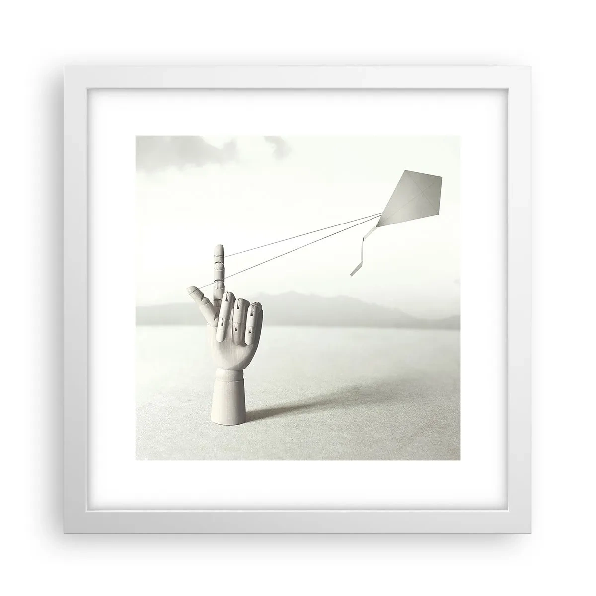 Poster in einem weißen Rahmen - Kraftprobe - 30x30 cm