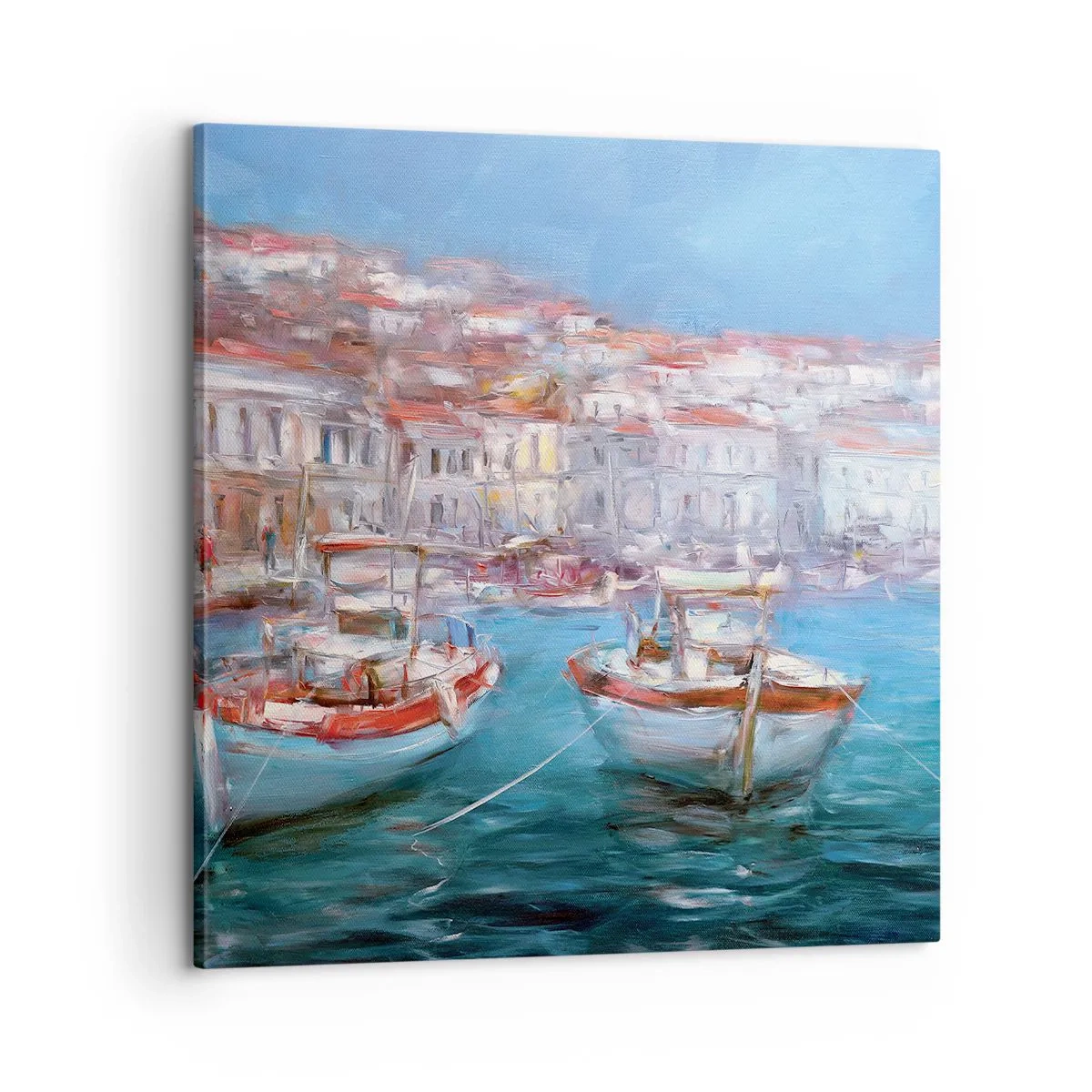 Bild auf Leinwand - Leinwandbild - Italienische Bucht - 60x60 cm