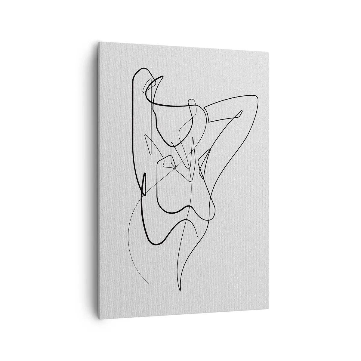 Bild auf Leinwand - Leinwandbild - Minimalistischer Umriss einer weiblichen Silhouette - 70x100cm - So, wie du wirklich bist ... - Moderne Wanddekoration für Wohnzimmer und Schlafzimmer ARTTOR