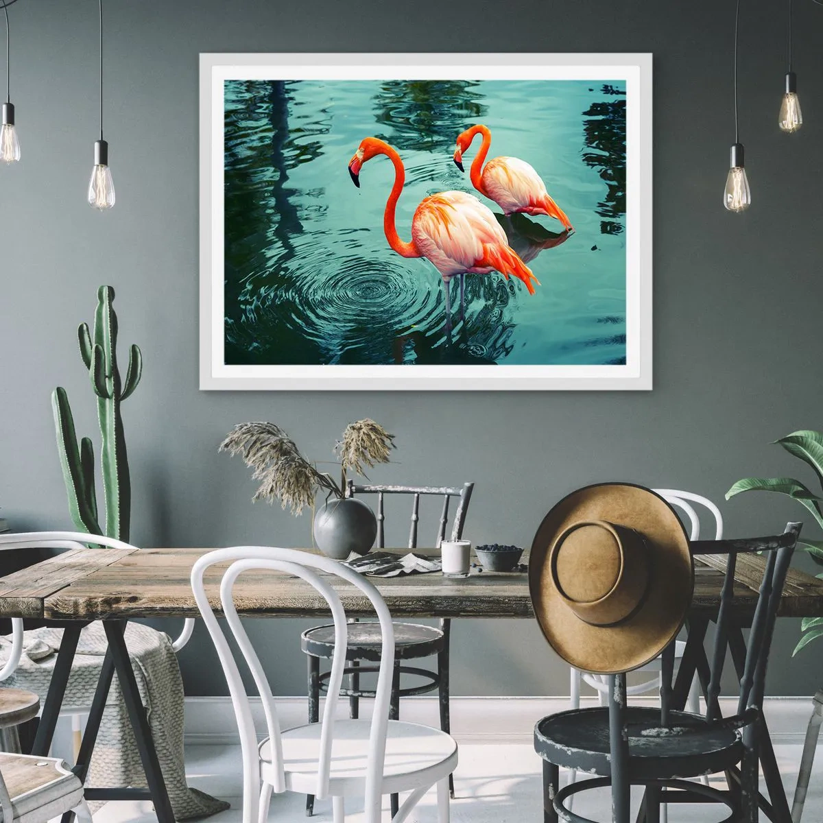 Poster in einem weißen Rahmen - Wir sind jetzt in Mode - 100x70 cm