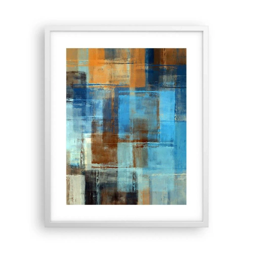 Poster in einem weißen Rahmen - Durch den blauen Schleier - 40x50 cm