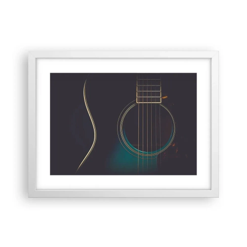Poster in einem weißen Rahmen - Einen Moment bevor es ertönt - 40x30 cm