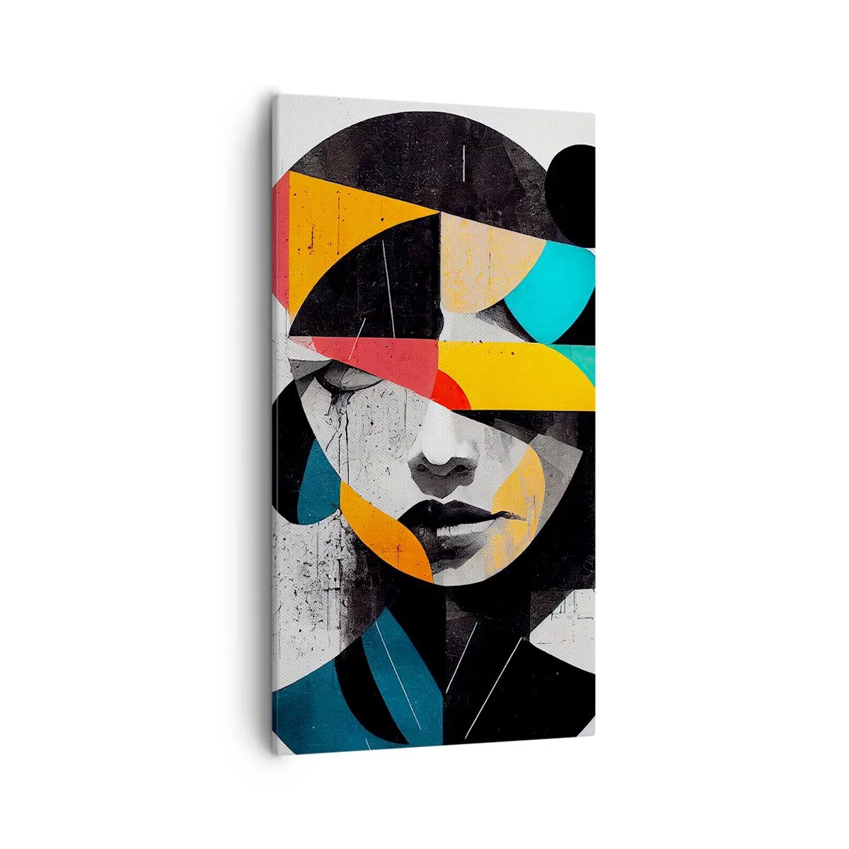 Bild auf Leinwand - Leinwandbild - Mehrfarbiges Innenporträt - 55x100 cm