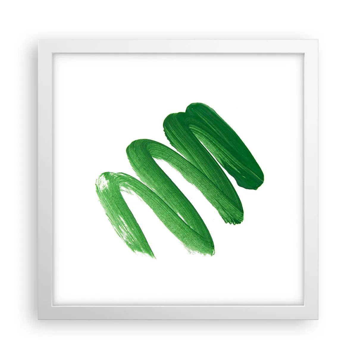 Poster in einem weißen Rahmen - Grüner Witz - 30x30 cm