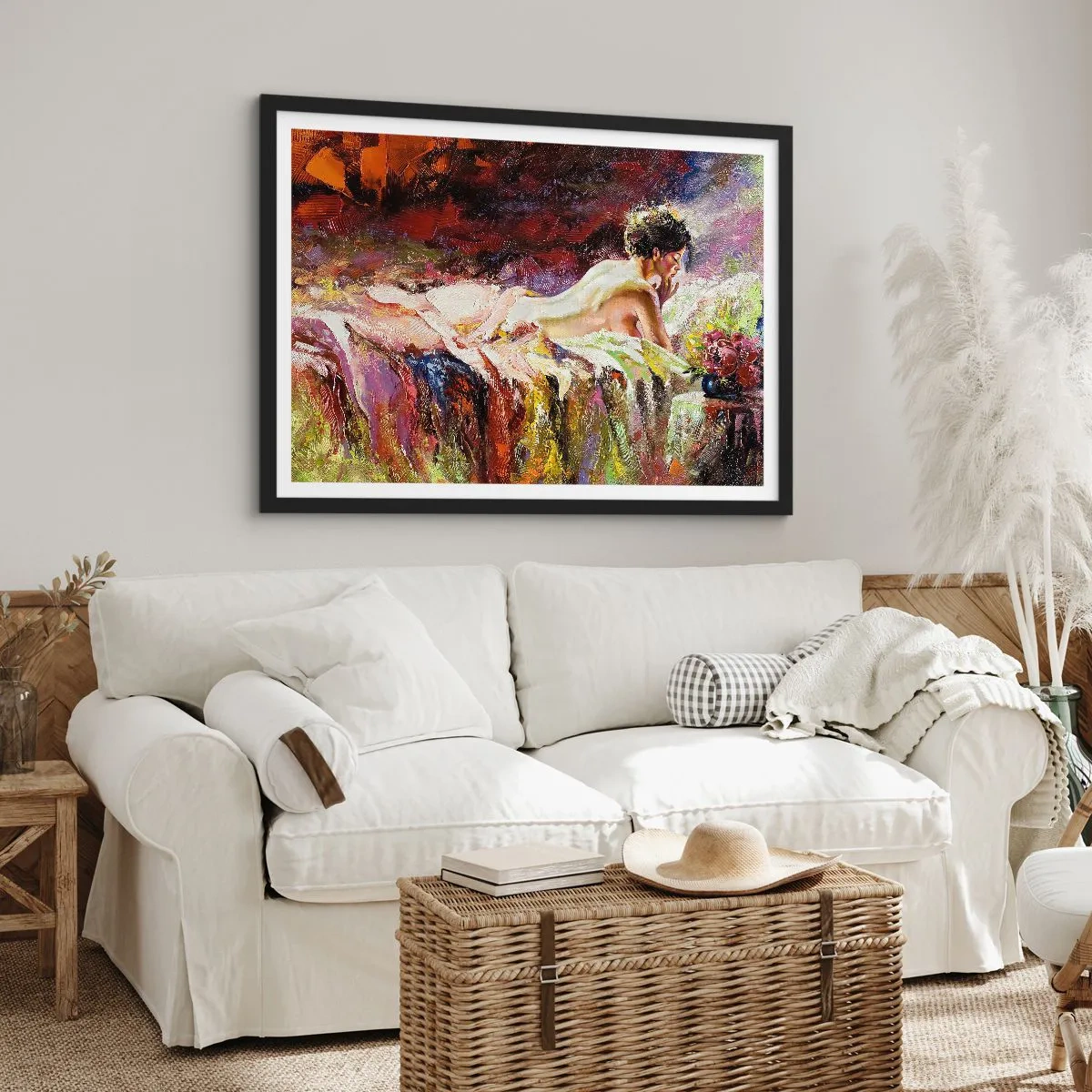 Poster in einem schwarzem Rahmen - Venus in Gedanken - 50x40 cm