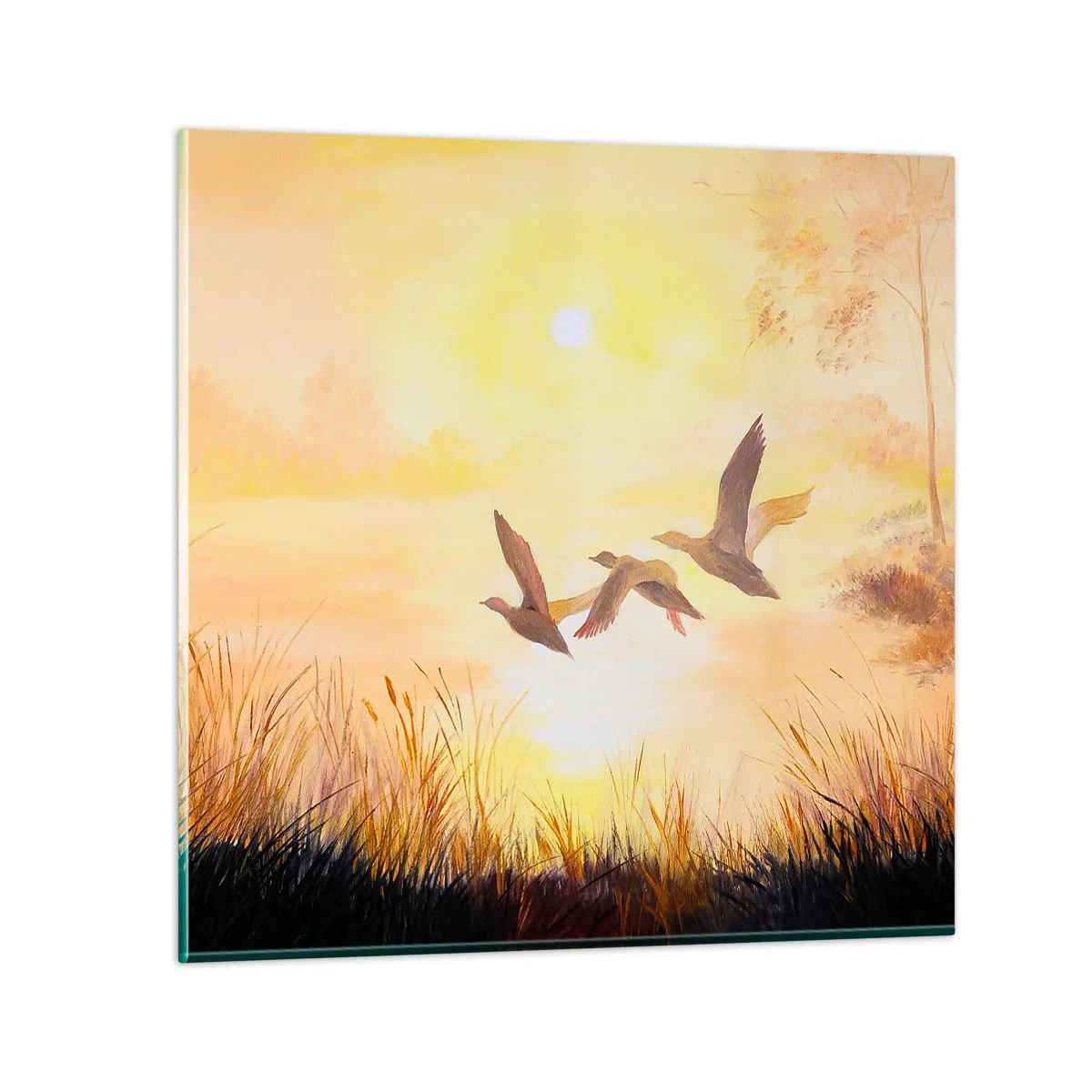 Glasbild - Bild auf glas - Der Beginn einer langen Reise - 70x70 cm