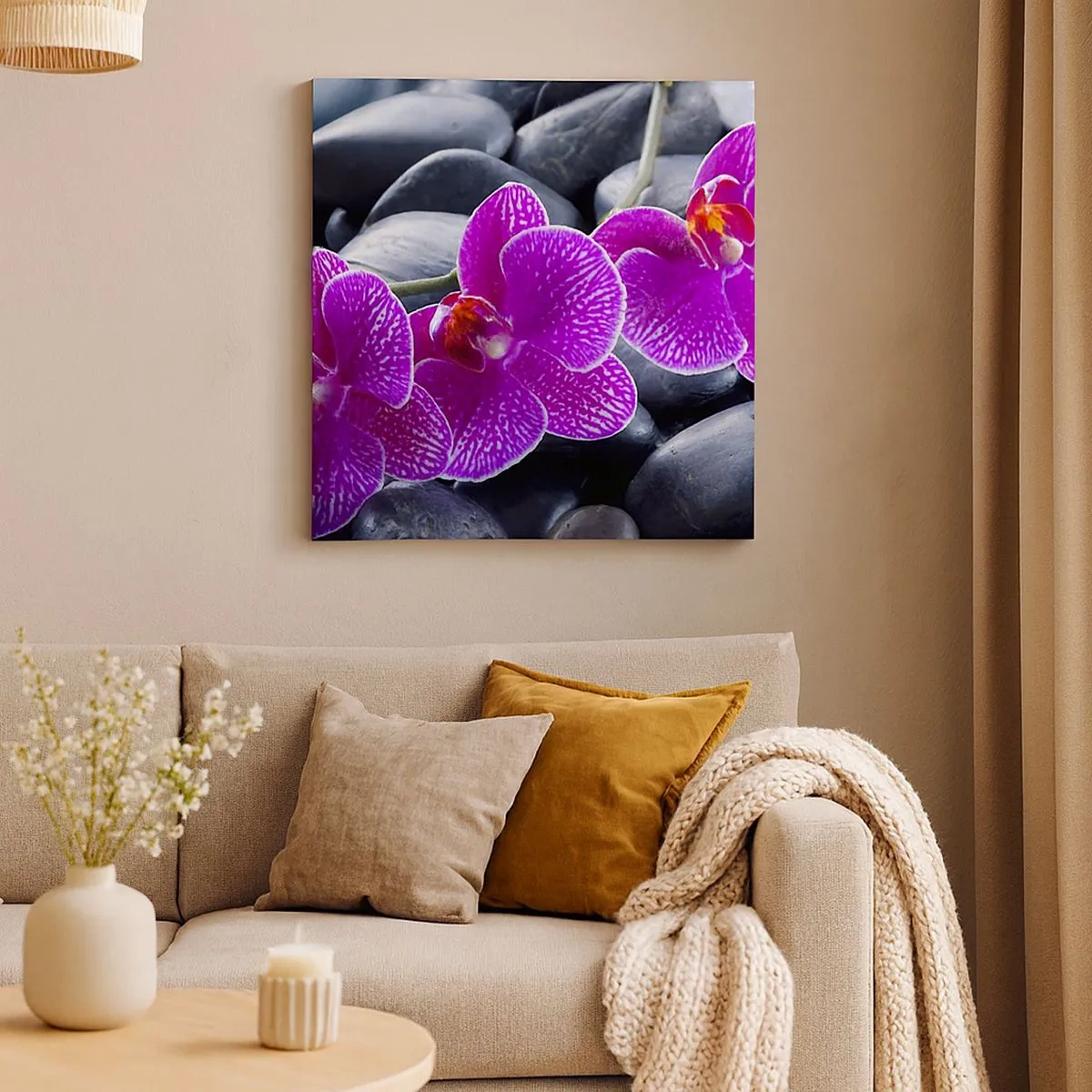 Bild auf Leinwand - Leinwandbild - Die Steine ​​glühten vor Freude - 30x30 cm