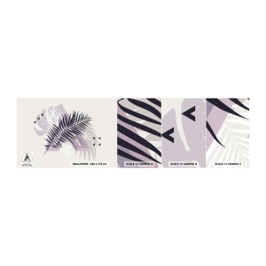 Fototapeten Muster Selbstklebend Deluxe Sticker - Der Schatten des Schattens - Grafik, Palmblatt, Stück - 100x30 cm