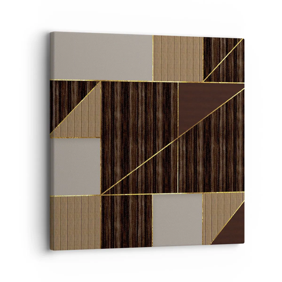 Bild auf Leinwand - Leinwandbild - Ein Mosaik aus Braun und Gold - 30x30 cm