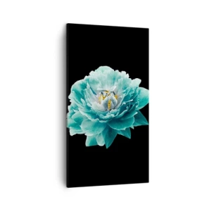 Bild auf Leinwand - Leinwandbild - Blaue und goldene Blütenblätter - 45x80 cm