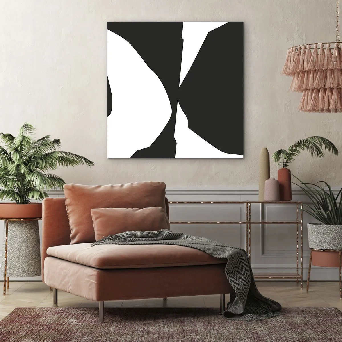 Bild auf Leinwand - Leinwandbild - Positiv negativ - 70x70 cm