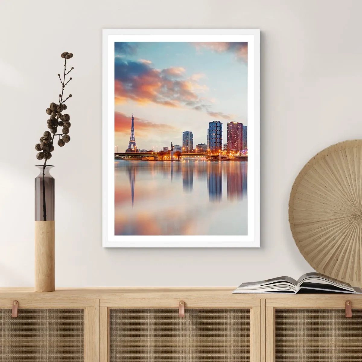 Poster in einem weißen Rahmen - Die monumentale Ruhe von Paris - 30x40 cm