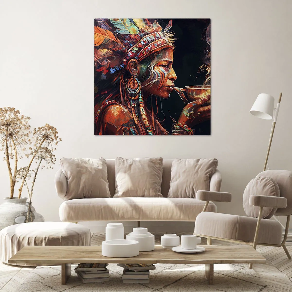 Bild auf Leinwand - Leinwandbild - Magisches Ritual - 60x60 cm