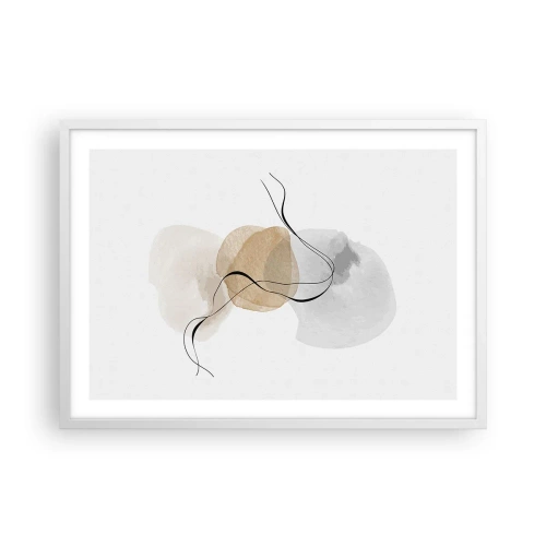 Poster in einem weißen Rahmen - Luftperlen - 70x50 cm