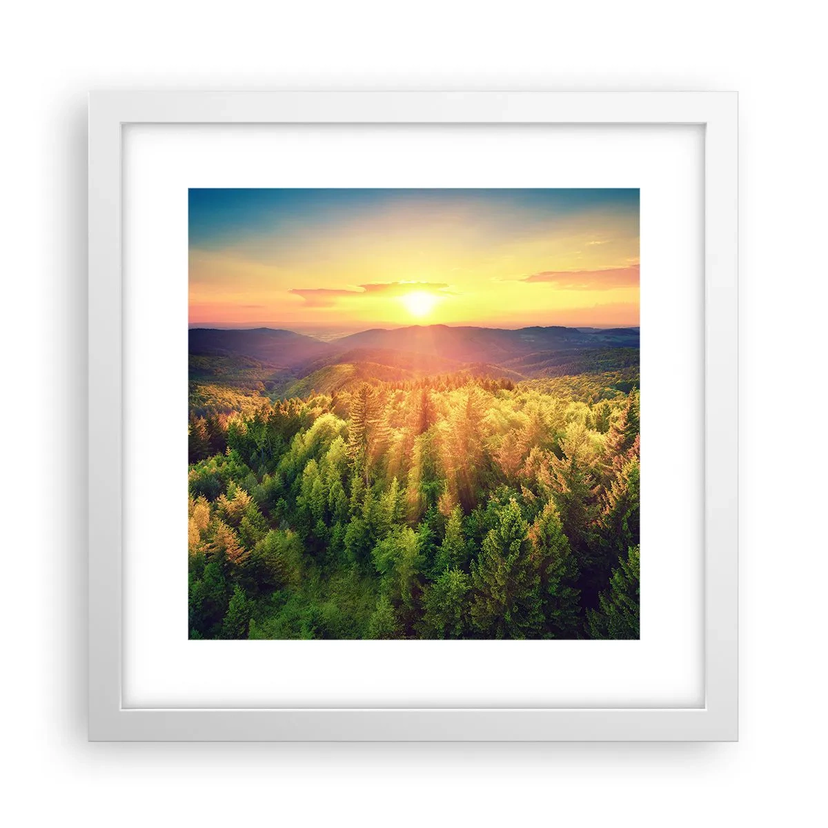 Poster in einem weißen Rahmen - Scheitelpunkte und Spitzen - 30x30 cm