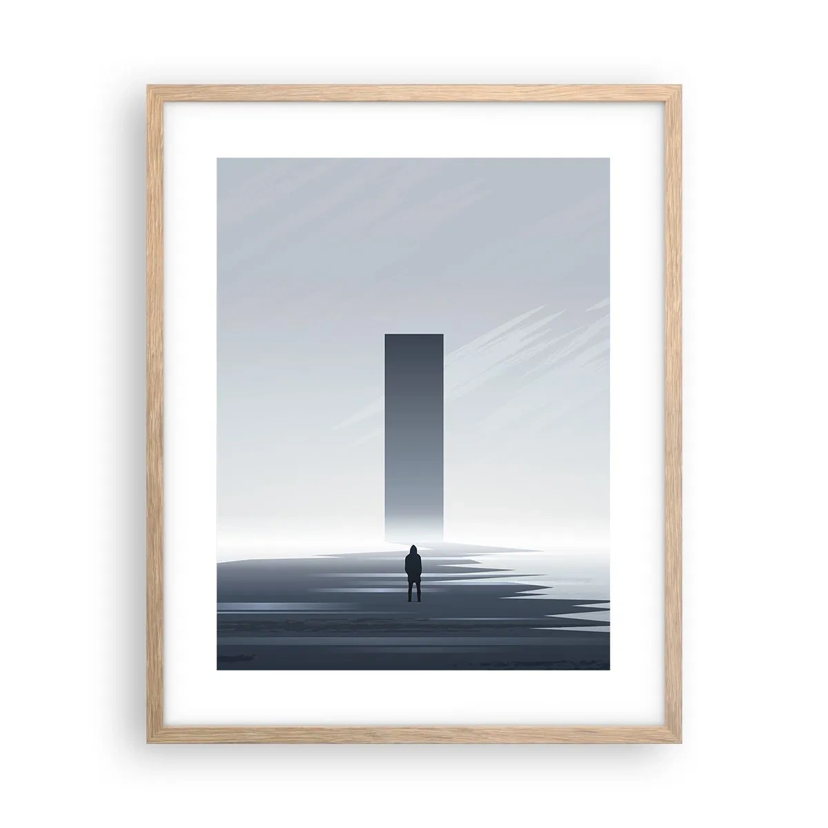 Poster in einem Rahmen aus heller Eiche - Chance oder Bedrohung? - 40x50 cm