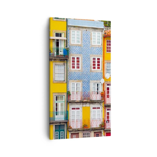 Bild auf Leinwand - Leinwandbild - Farben der Altstadt - 45x80 cm