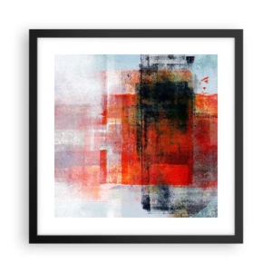 Poster in einem schwarzem Rahmen - Komposition leuchtet - 40x40 cm