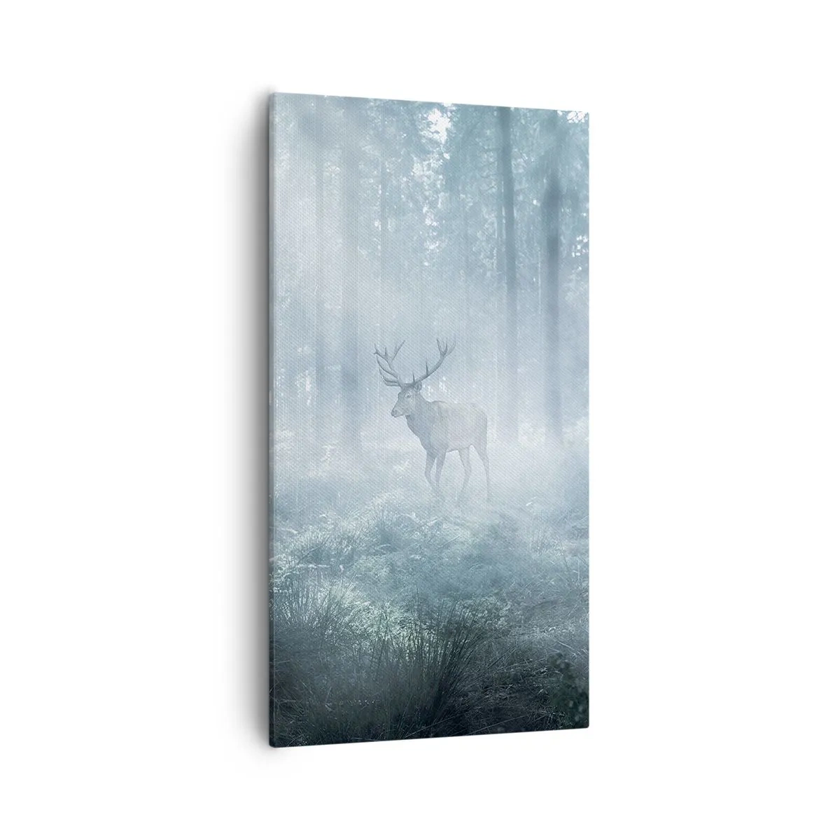 Bild auf Leinwand - Leinwandbild - Morgenvisite auf dem Grundstück - 55x100 cm