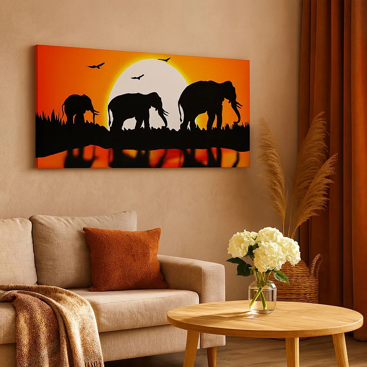 Bild auf Leinwand - Leinwandbild - Und abends einen kleinen Drink trinken - 100x40 cm