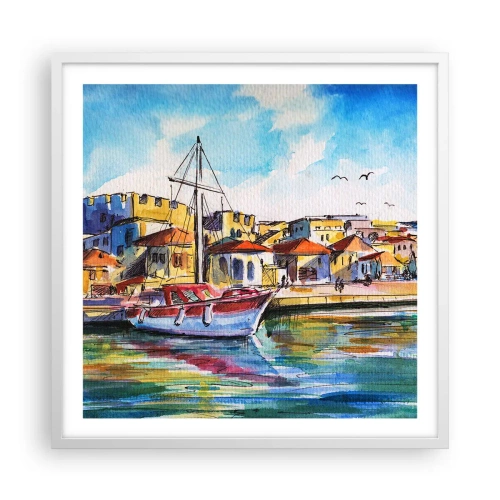 Poster in einem weißen Rahmen - Regenbogennachmittag - 60x60 cm