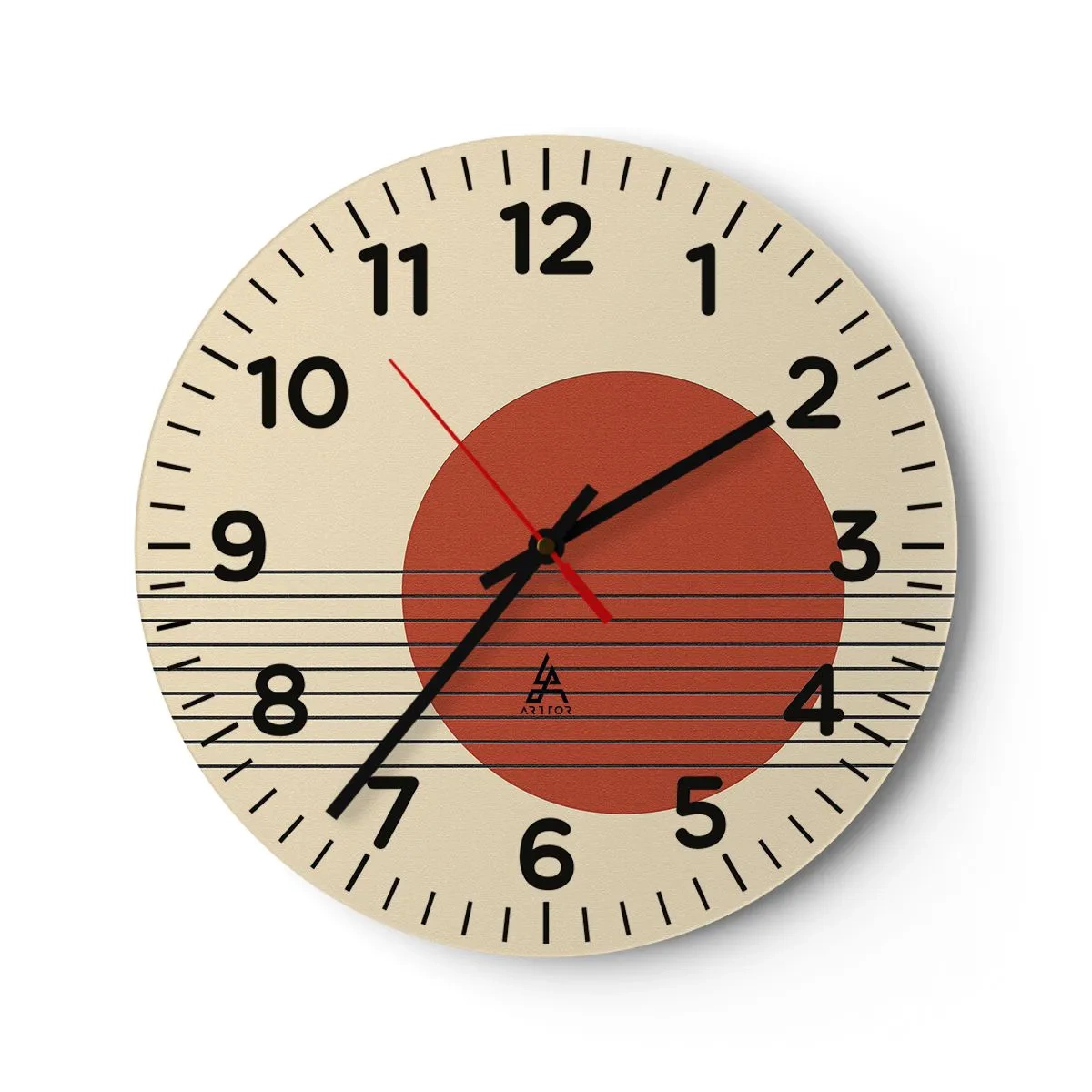 Wanduhr - Glasuhr - Immer wieder und weiter - 40x40 cm