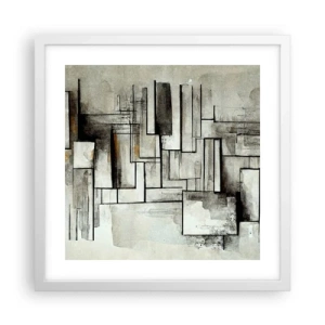 Poster in einem weißen Rahmen - Kraft der Einfachheit - 40x40 cm