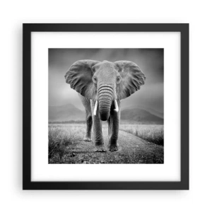 Poster in einem schwarzem Rahmen - Der Gastgeber heißt willkommen - 30x30 cm