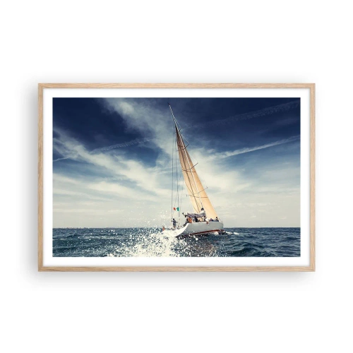 Poster in einem Rahmen aus heller Eiche - Sie werden uns nicht einholen! - 91x61 cm